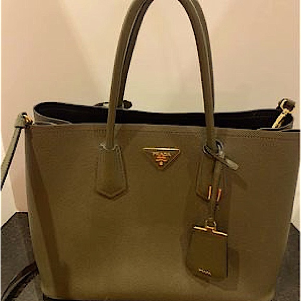 Prada Saffiano Cuir Large Double Tote